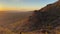 Gates Pass at Sunset with lots of saguaro cactus