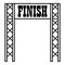 Gates racing finish icon, outline style