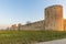 Gates and south ramparts, Aigues-Mortes in the early morning, in the Gard in Occitanie, France