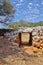 Gates to the prehistoric village Son Catlar, Minorca, Spain