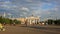 Gates of VDNKh main entrance at sunset, Moscow