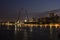 Gateway Arch St Louis Skyline overlooking Mississippi River night