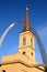 The Gateway Arch towers over the Basilica St Louis