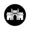 Gateway of India Black and white vector icon. Gateway of India Flat Vector