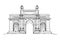 Gateway of India Mumbai Sketch Vector