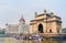 The Gateway of India and Taj Mahal Palace as seen from the Arabian Sea. Mumbai - India