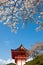 Gateway of Kiyomizu Temple in Kyoto Japan.