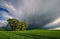 Gathering Storm over wheat field