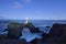 Gatklettur at autumn sunset, an Arch Rock in west Iceland