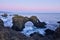 Gatklettur at autumn sunset, an Arch Rockï¼Œ west Iceland