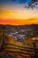 Gatlinburg overlook during brilliant sunset