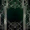 Gatsby Art Deco Background Silver