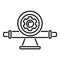 Gaude pump icon outline vector. Water motor