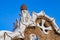 Gaudi style buidling ner Park Guell, Barcelona