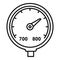 Gauge barometer icon, outline style