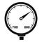 Gauge barometer icon, simple style
