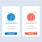 Gauge, Dashboard, Meter, Speed, Speedometer  Blue and Red Download and Buy Now web Widget Card Template