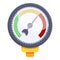 Gauge manometer icon, cartoon style