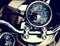 Gauges of classic motorcycle