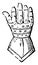 Gauntlet have Armour for the hand, vintage engraving