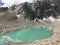 Gauri Kund near Dolma La Pass at Outer Kora around Mount Kailash in August in Tibet, China.