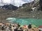 Gauri Kund near Dolma La Pass at Outer Kora around Mount Kailash in August in Tibet, China.