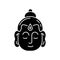 Gautama Buddha black glyph icon