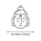 Gautama Buddha pixel perfect linear icon