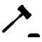 Gavel Hammer judge and anvil auctioneer concept icon black color vector illustration flat style image