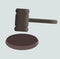 Gavel hammer of judge or auctioneer 3D Illustration Vector