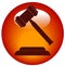 Gavel icon or button