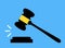 Gavel icon. Court, bid, judgment, and auction concepts. Judge gavel. Auction hammer