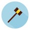 Gavel Icon. Flat icon of tribunal, auction hammer. Illustration Of Flat Icon Judge Gavel Isolated. Can Be Used As Hammer, Judge An