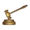 Gavel. Judge hammer icon. Auction court hammer. Lawyer`s hammer. Wooden judges gavel.