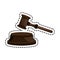 Gavel judge isolated icon