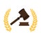 gavel judge isolated icon