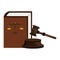 gavel judge isolated icon