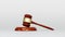 Gavel Mallet of justice. Law Legal System Crime concept