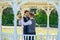 Gay couple dancing on wedding celebration. Holidays, Festivals, and Events lgbt concept. Gay marriage. Gay couple