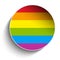 Gay Flag Circle Striped Sticker