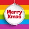 Gay Flag Merry Christmas Ball