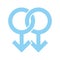 Gay gender sign vector icon