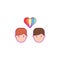 Gay, heart, pride day icon. Element of color world pride day icon. Premium quality graphic design icon. Signs and symbols