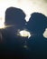 Gay Male Couple Romantic Kiss in Silhouette