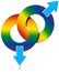 Gay Male Rainbow Colored Symbol