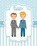 Gay marriage wedding invitation