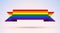 Gay pride banner with rainbow colored flag for Pride Month