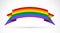 Gay pride banner with rainbow colored flag for Pride Month