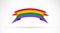 Gay pride banner with rainbow colored flag for Pride Month