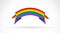 Gay pride banner with rainbow colored flag for Pride Month